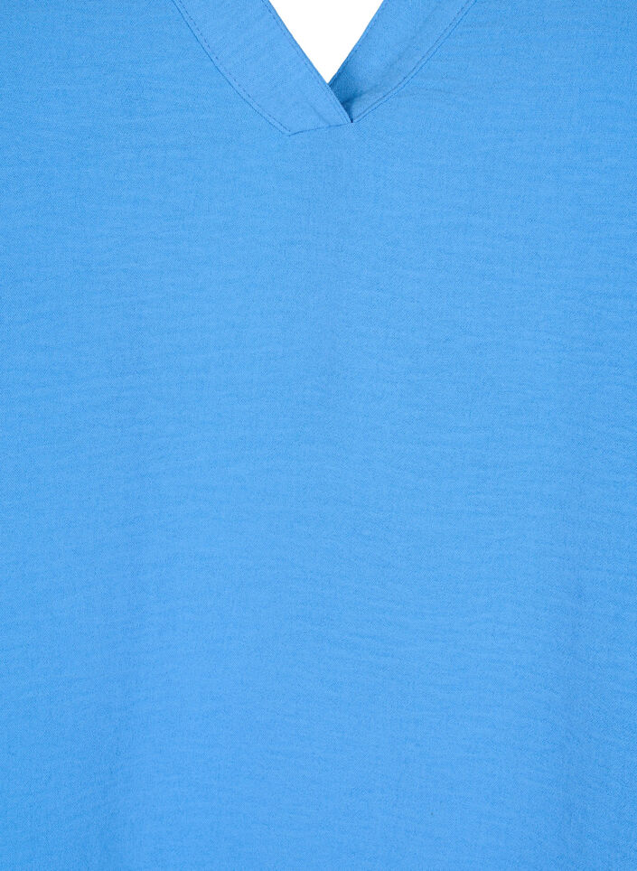 Ermel&oslash;s overdel med rynkedetaljer, Bl&aring;, Packshot image number 2