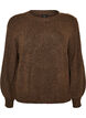 Strikket bluse med knappdetalj, Brun, Packshot image number 0