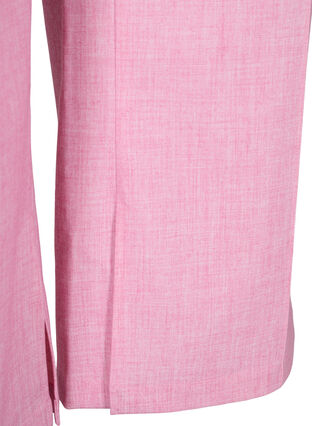 Melerte bukser med strikk og knappelukking, Rosebloom, Packshot image number 3