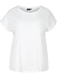 Kortermet t-skjorte i bomull, Bright White