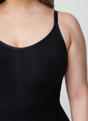 Zizzi Shapewear kjole med tynne stropper, Svart, Model image number 3