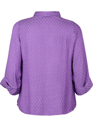 Skjorte i viskose med ton-i-ton mønster, Lavender Violet, Packshot image number 1