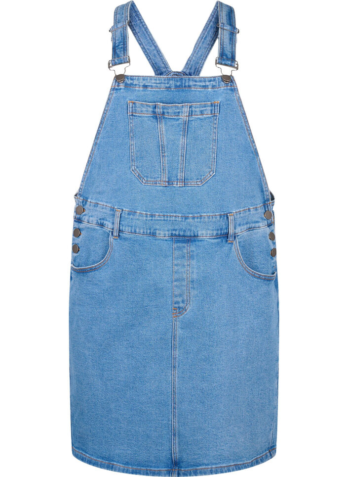 Kjole i denim, Blå, Packshot image number 0