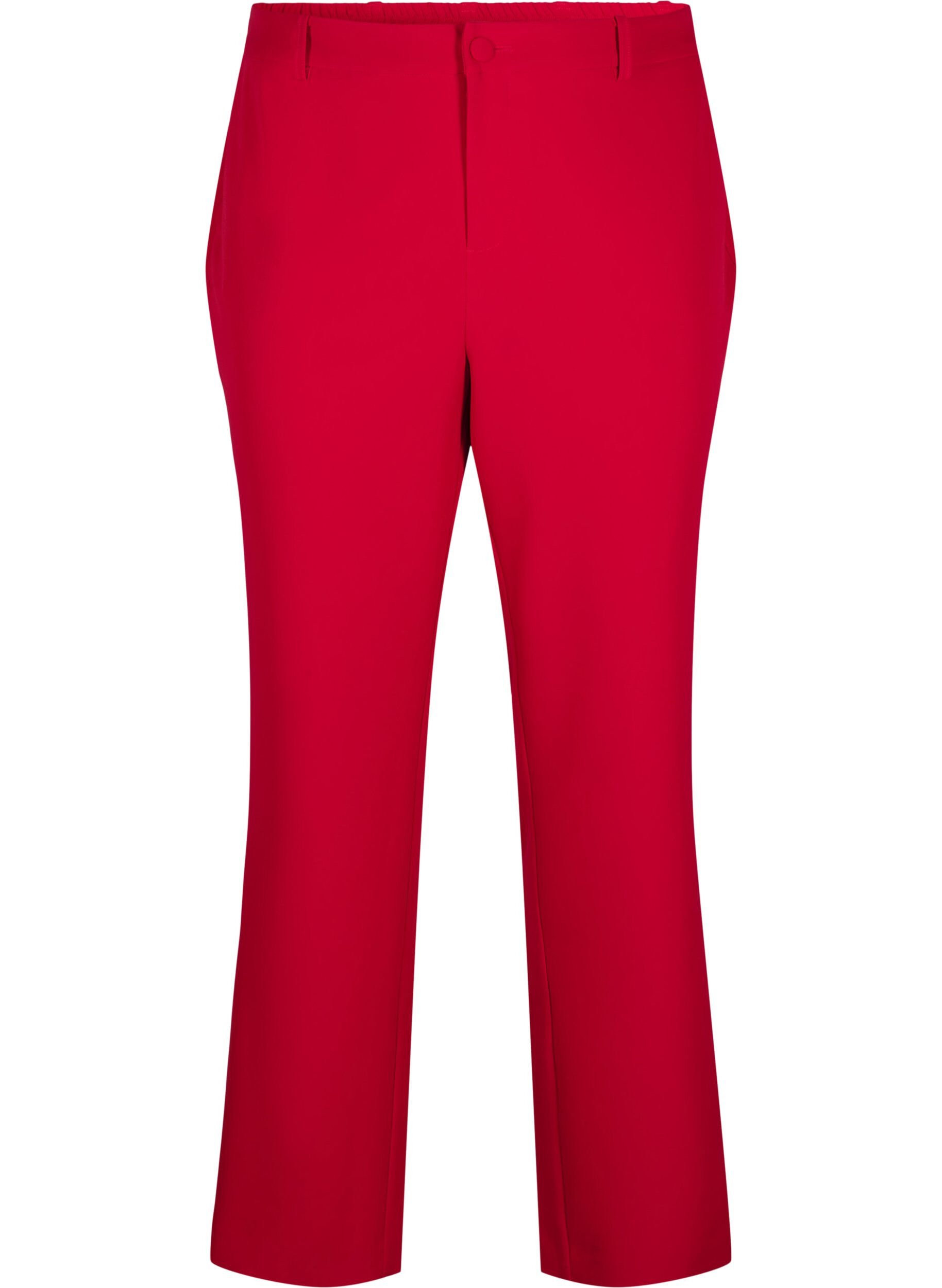 ZizziDressbukse med lommer, Tango Red, Packshot image number 0