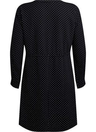 Zizzi Knelang kjole med knytebelte, Svart, Packshot image number 1