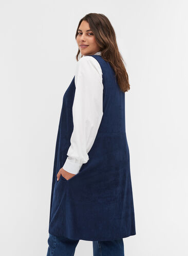 Kjole med A-form uten ermer, Dark Blue, Model image number 1