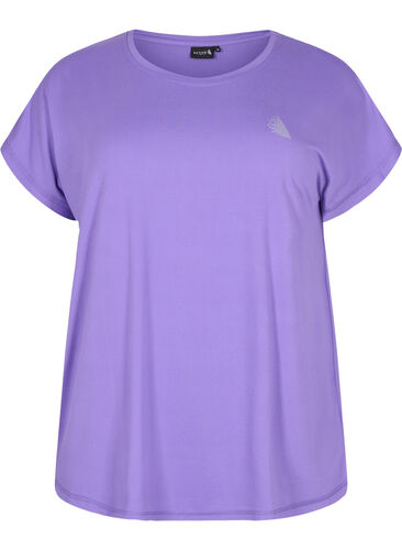 Ensfarget t-skjorte til trening, Passion Flower, Packshot image number 0