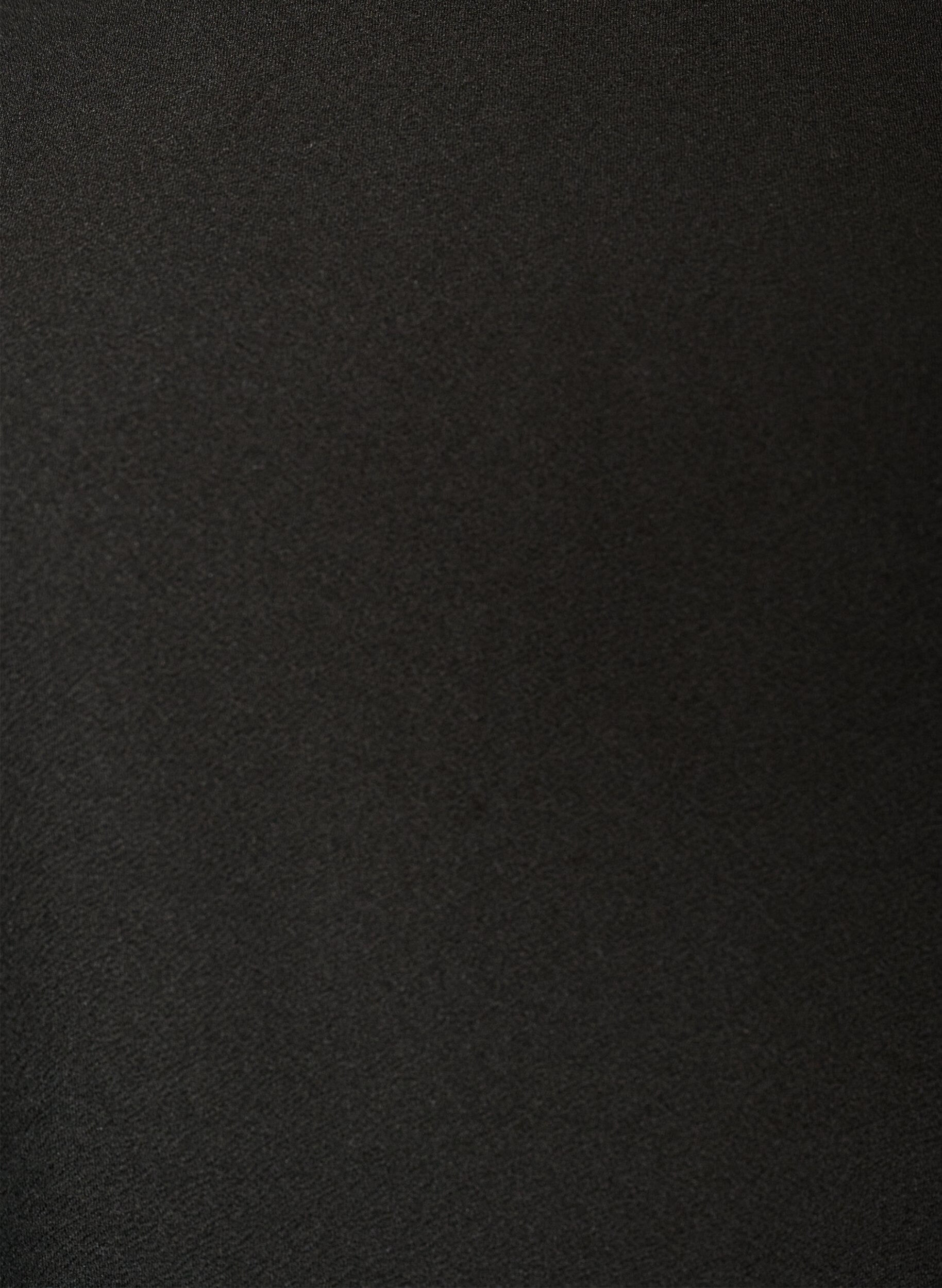 ZizziTunika med asymmetrisk blondedetalj, Svart, Packshot image number 2