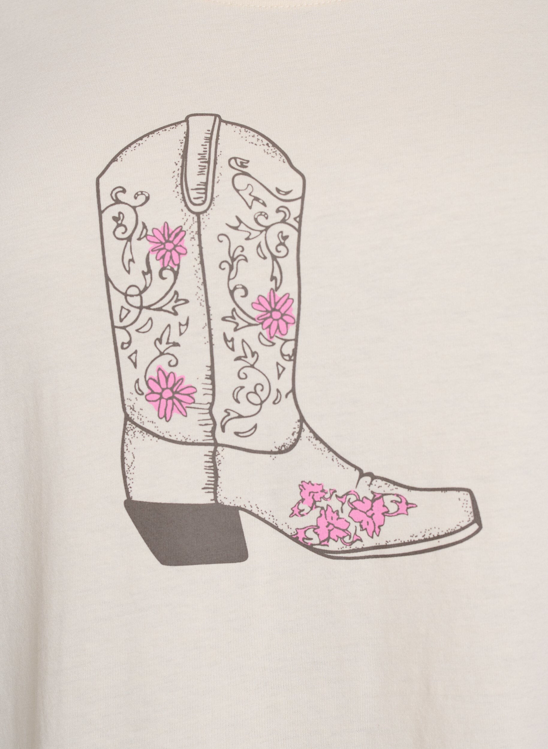 Zizzi FLASH - T-skjorte med trykk, Beige, Packshot image number 2