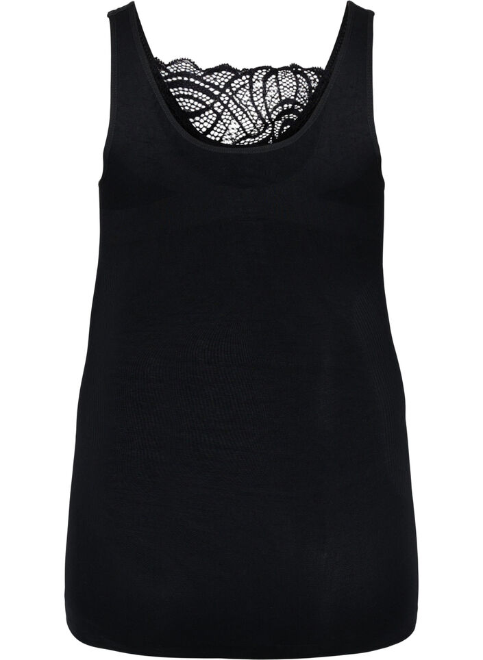 Shapewear topp med blondedetaljer, Black, Packshot image number 1