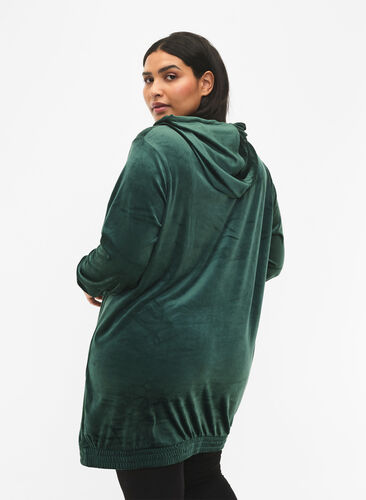 Velurkjole med hette, Scarab, Model image number 1