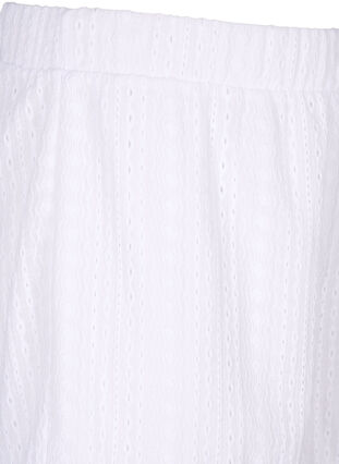 Zizzi Shorts med strukturmønster, Bright White, Packshot image number 2