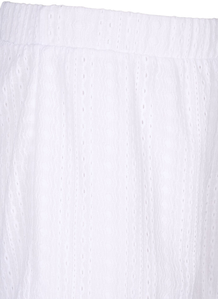 Shorts med strukturmønster, Bright White, Packshot image number 2