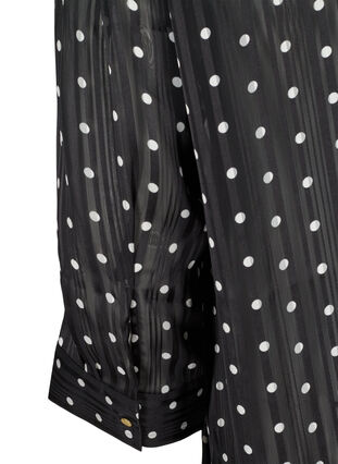 Mønstrete skjorte med 3/4-ermer, Black Dot, Packshot image number 3