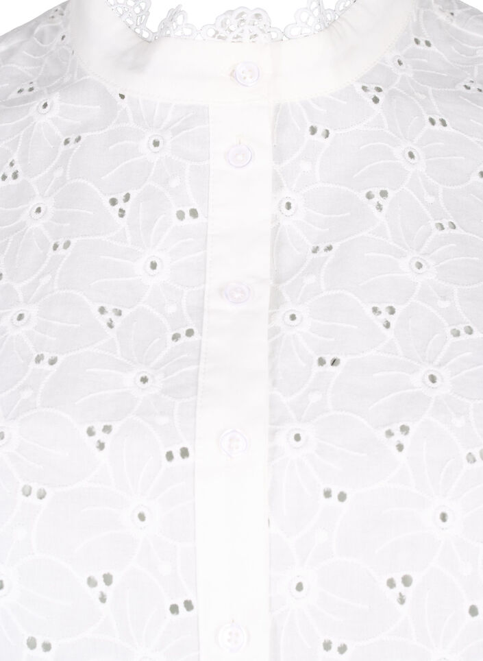 Krage med engelsk broderi, Bright White, Packshot image number 2