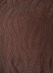 Bluse med tekstur og 3/4 ermer, Brun, Packshot image number 2