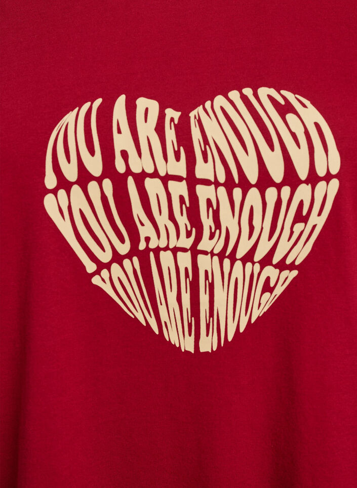 T-skjorte med trykk, R&oslash;d, Packshot image number 2