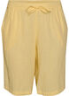 Loose fit bomullsmusselinshorts med h&oslash;y midje, Gul, Packshot image number 0