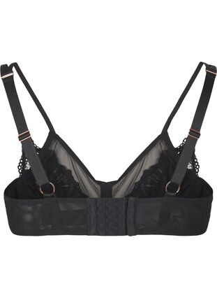 Zizzi Bh med full dekning, blonder og mesh, Black, Packshot image number 1