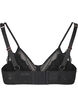Bh med full dekning, blonder og mesh, Black, Packshot image number 1