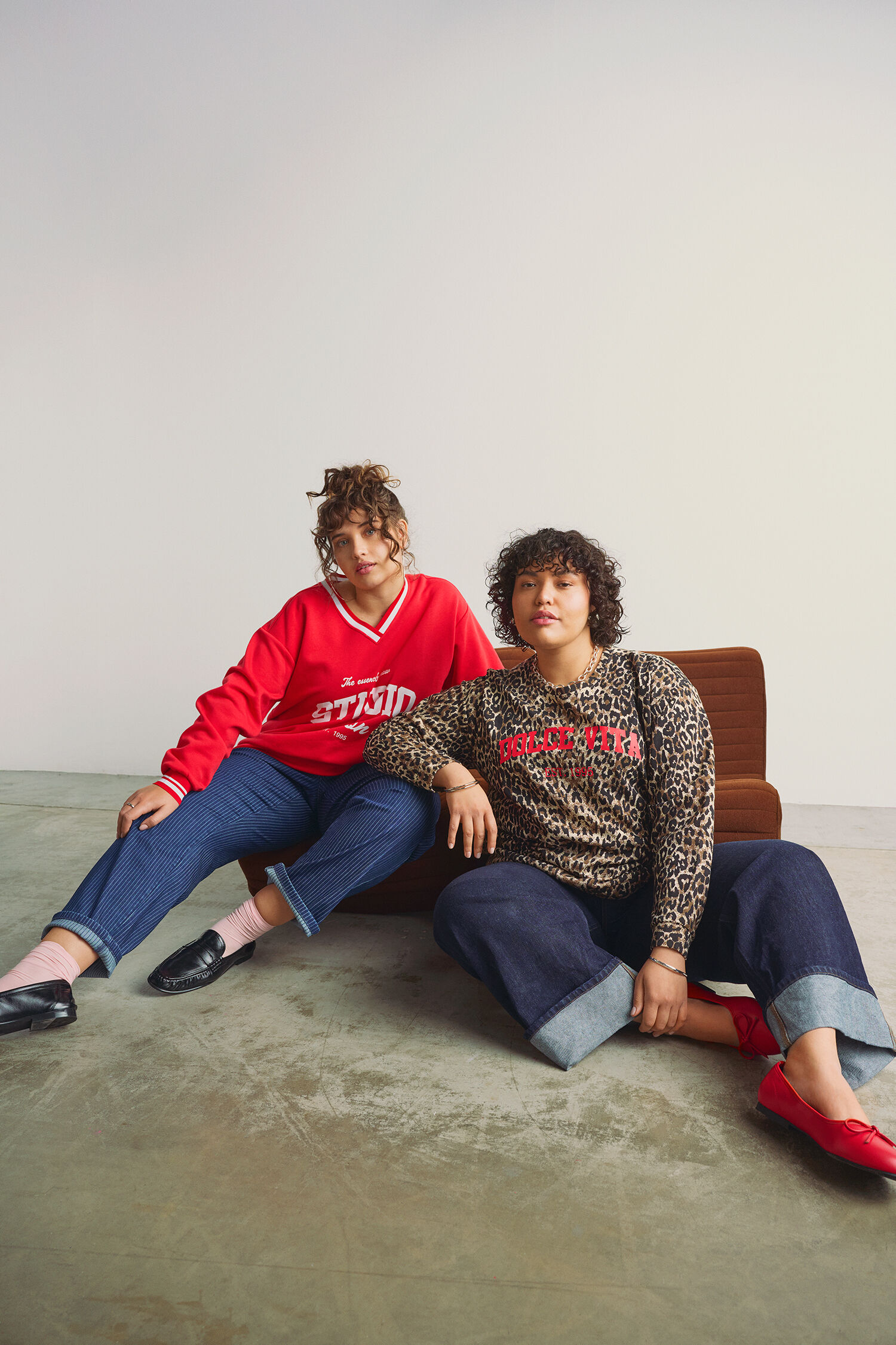 Zizzi Leopard og r&oslash;de farger, , Model