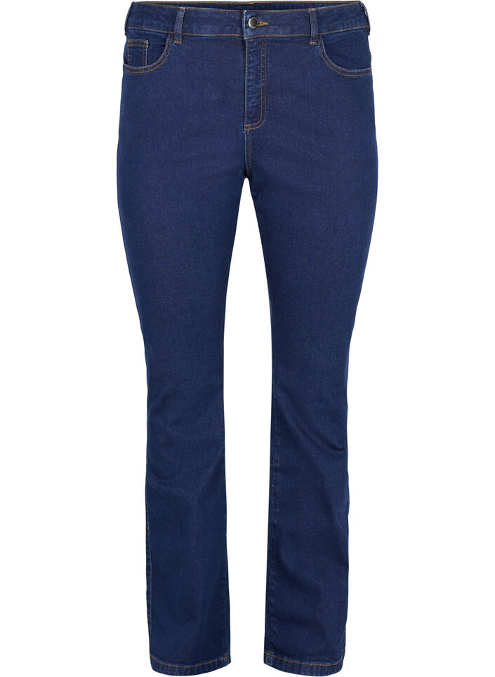Ellen bootcut jeans med høyt liv, Unwashed, Packshot image number 0
