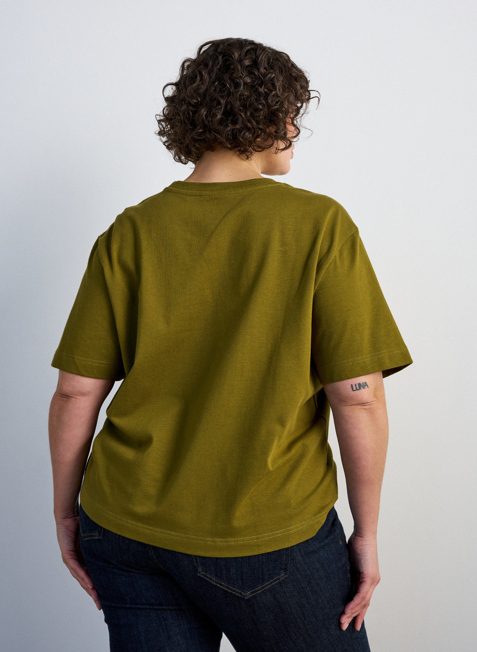 ZizziBoxy bomulls T-skjorte, 2262, Model image number 2