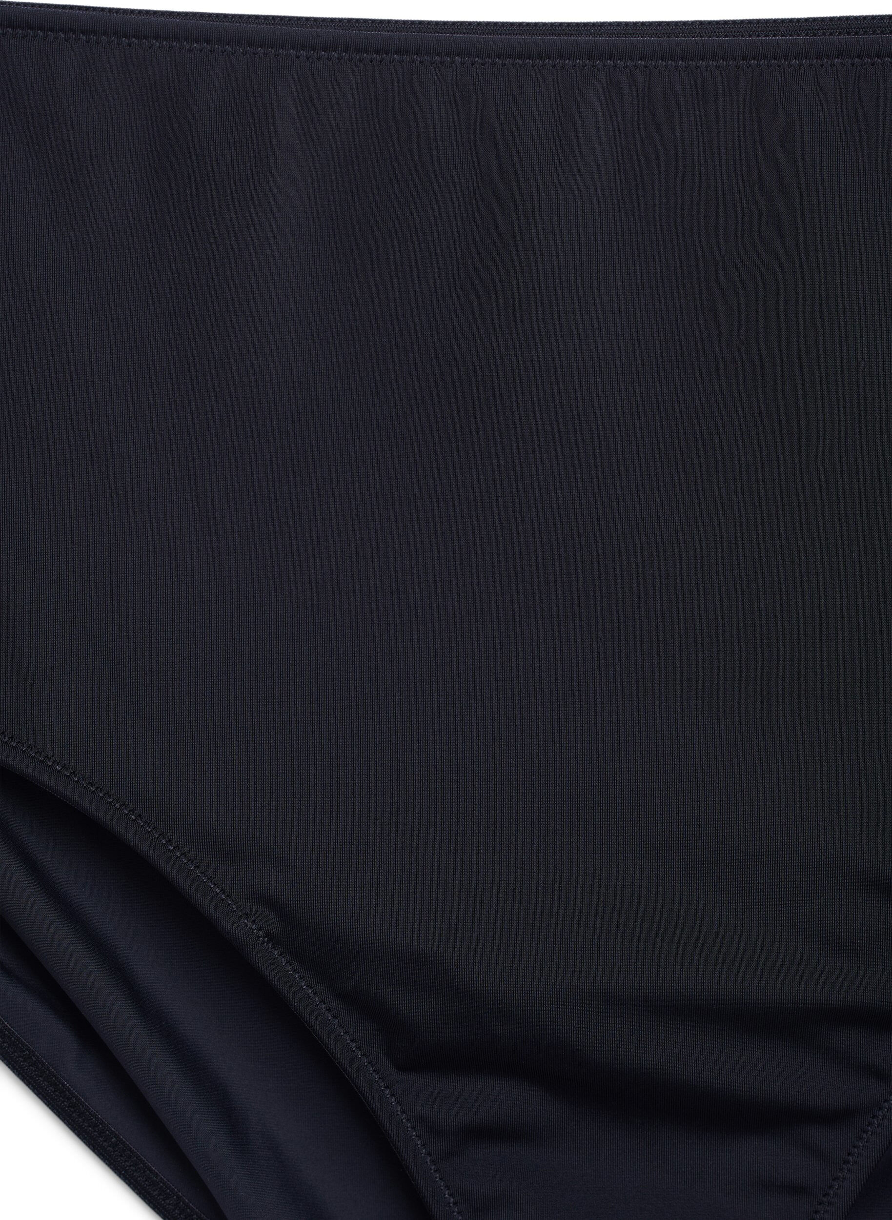 Zizzi Microfibertruser med innerlomme, Svart, Packshot image number 2