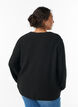 Strikket cardigan med ull og knapper, Svart, Model image number 2