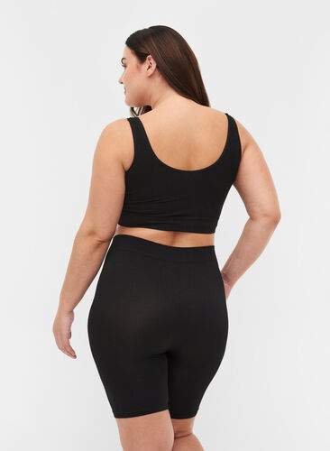Sømløse sykkelshorts, Black, Model image number 1
