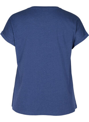 T-skjorte i bomullsmiks, Twilight Blue Mel., Packshot image number 1
