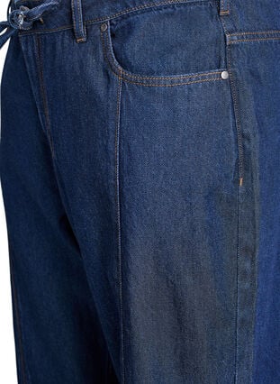 Zizzi Vide jeans med knytebelte og høy midje, Blå, Packshot image number 2