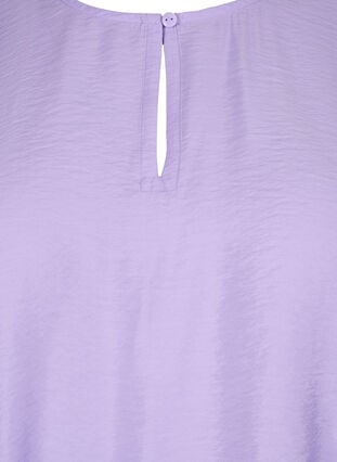 Kortermet bluse i viskose, Violet Tulip, Packshot image number 2