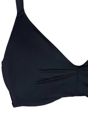 Zizzi Bikini-BH med bøyle og rynkedetaljer, Black, Packshot image number 2