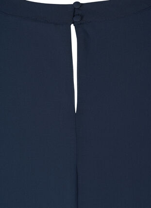 Chiffonbluse med 3/4-ermer, Navy Blazer, Packshot image number 2