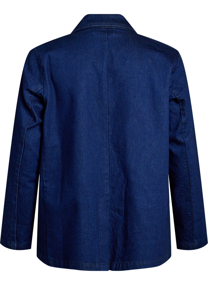 Denimblazer med lommer, Blå, Packshot image number 1