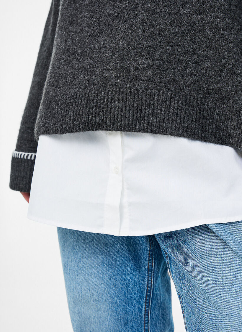 Skjorteforlenger i 100% bomull, Hvit, Model image number 3