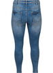 Cropped Amy jeans med glidel&aring;s, Bl&aring;, Packshot image number 1