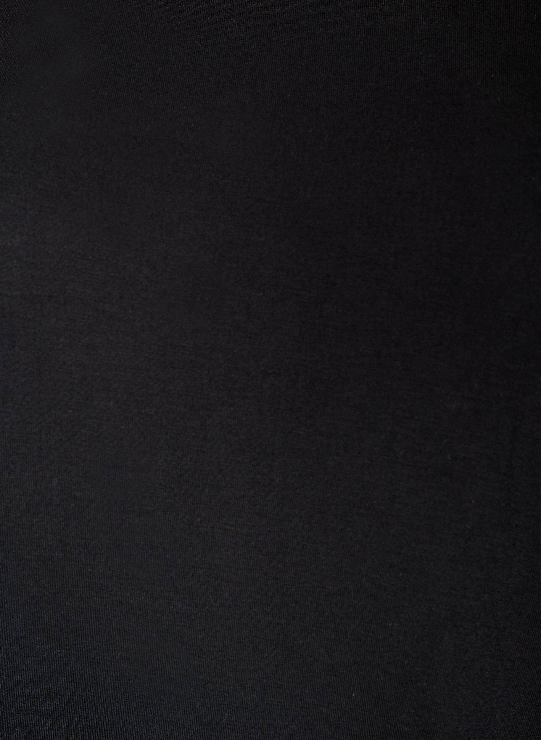 ZizziJerseybluse med albuelange ballongermer, Svart, Packshot image number 2