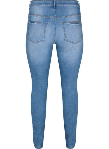 Emily jeans med slim fit og normal høyde i livet, Blue denim, Packshot image number 1