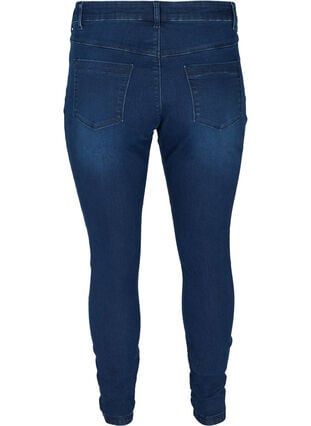 Zizzi Jeggings i bomullsblanding, Dark blue denim, Packshot image number 1