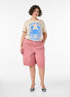 Bomulls-T-skjorte med trykk, Beige, Model image number 1