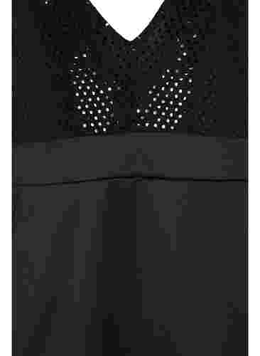 Tettsittende kjole med glitterstruktur, Black, Packshot image number 2