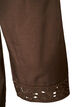 Skjortebluse med broderie anglaise, Brun, Packshot image number 3
