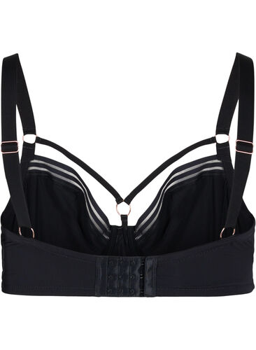 Full cover BH med stringdetaljer, Black, Packshot image number 1