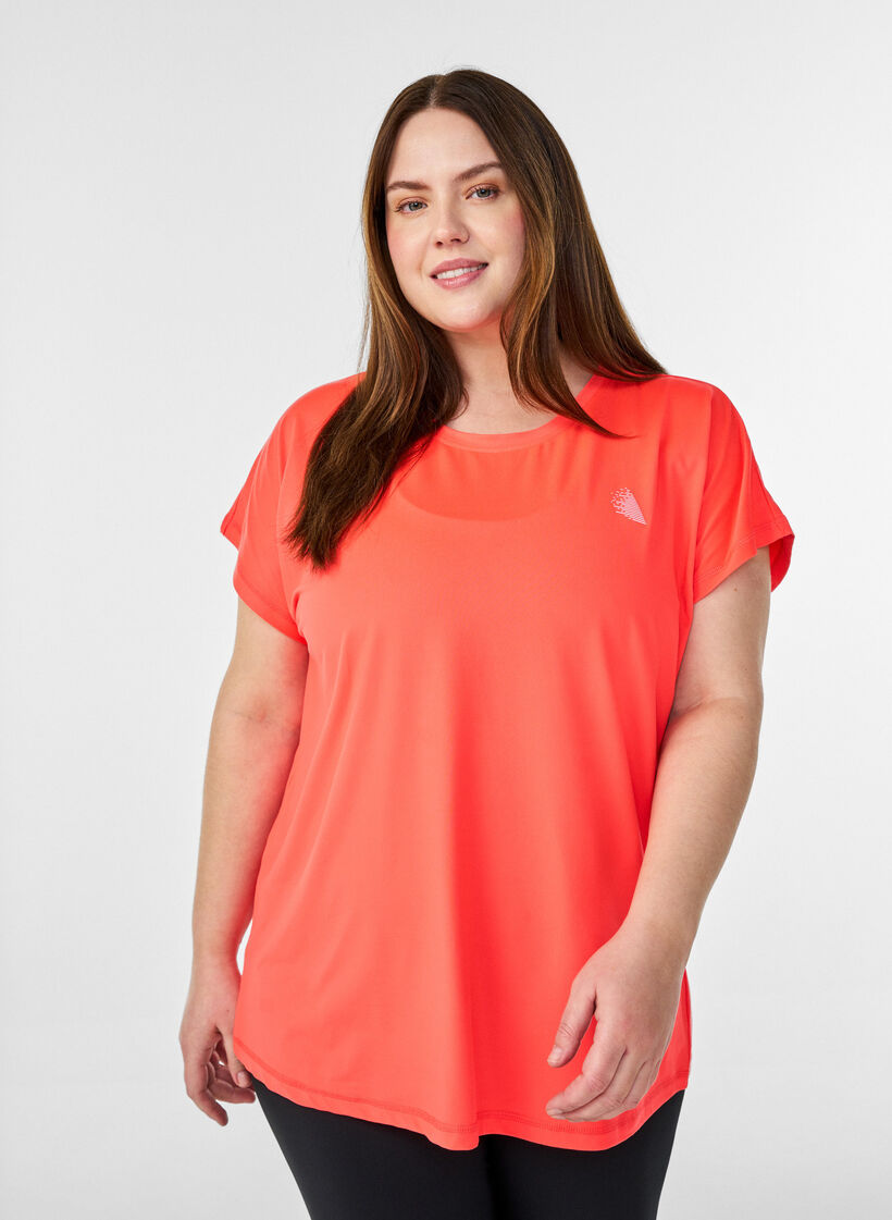 Ensfarget trenings-T-skjorte, Orange, Model image number 0
