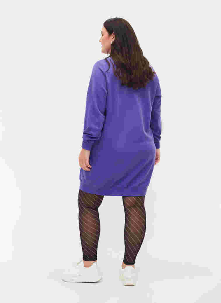 Leggings med mønster i mesh, Black AOP, Model