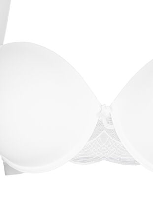 Zizzi Formstøpt BH med mesh, Bright White, Packshot image number 2