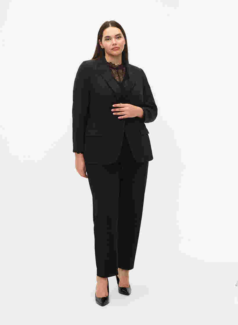 Klassisk bukse med lommer, Black, Model
