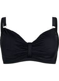 Bikinioverdel med spiler og drapering, Svart